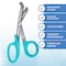 A2Z Scilab Trauma Shears 12/Pack Non-Stick 7.25 First Aid EMT Stainless Steel Utility Scissors Teal Handle A2Z-ZR875 - alternate 8